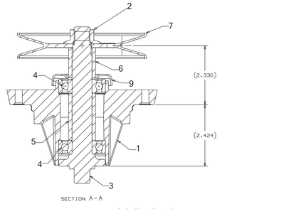 Spindle Diagram and Parts List for XT1-LT50KH (13AQA1CZ210)(2019) Cub Cadet Lawn Tractor